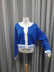 ブルーレタリングカーディガン