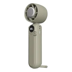 【新品】 ハンディファン 冷却プレート搭載 ペルチェ素子 携帯扇風機 (グレー) 0