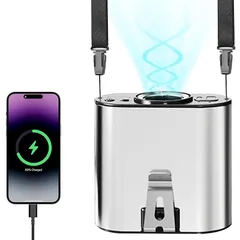 【新品】 腰掛け扇風機 携帯 ベルトファン 10000Mah 大容量 ウエストファン 多機能 腰掛け/首掛け/卓上/手持ち/LED緊急灯 6~36小?工作 強力 5段階風量 1段静音 服の中に入れる扇風機 冷風 軽量 屋外作業 熱中症対策 (アルミニウム合 0