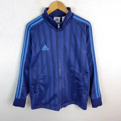 adidas アディダス セットアップ トラックジャケット フルジップ ストライプ ブルー Lサイズ メンズ 古着 スポーツMIX ストリート