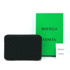 BOTTEGA VENETA ボッテガヴェネタ ラバー 型押し イントレチャート テック ポーチ ブラック 789840 V0EY0 新品未使用のサムネイル