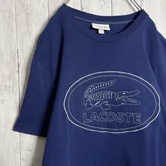 【国内正規品】ラコステ LACOSTE ネイビー デカロゴプリント 半袖Tシャツ #6