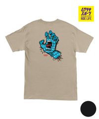[무라스포 공식] 신품 SANTA CRUZ 산타 크루즈 × STRANGER THINGS 반소매 T 셔츠 남성 ST S ST SCREAMING LIGHTS 510255404