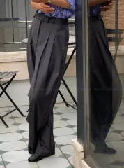 新品>>> ワイド プリーツ スラックス