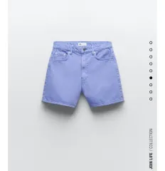 ZARA ザラ ライトパープル デニム ハーフパンツ
