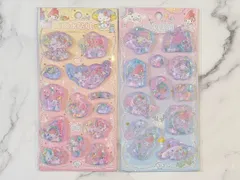 シナモンロール＆マイメロディ&ハローキティ　ウォーターシール　立体　キラキラ　サンリオ　海外限定正規品