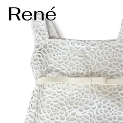 Rene  ルネ ホワイト レディース トップス タンクトップ キャミソール カメリア柄 総レース 可愛い【サイズ38】Mサイズ相当 0001459OCのサムネイル