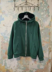 ポロラルフローレン グリーン フリース フーデッド ジップアップ L
