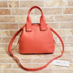 美品 アニエスベー ☆ レザー 2WAY ハンドバッグ ショルダーバッグ 小ぶり agnes b.