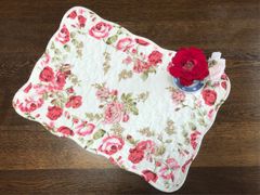 ローラアシュレイ花柄フリル付き椅子クッションカバー - メルカリ