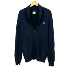 ラコステ カーディガン トップス 長袖 ショールカラー 大きいサイズ ラコステライブ レディース 5サイズ ネイビー LACOSTE 【中古】のサムネイル
