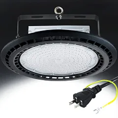 UFO型 LED高天井灯 LED投光器200W 高輝度 32000lm【2000W水銀灯相当】ハイベイライト IP66防水防塵 防寒 掲示板 体育館 展覧会 駐車場 運動場 工場 倉庫 高天井照明 屋内屋外兼用 ビーム角120度【プラグ付 3 ce246bf1