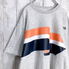 【国内正規品】adidas originals アディダス グレー オレンジ ネイビー プリント 半袖Tシャツ #495