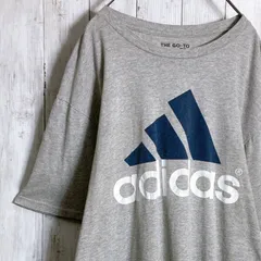 【入手困難】00s adidas アディダス 古着 グレー ネイビー 半袖Tシャツ #233