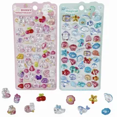 MEIQIAOLEI ボンドロップシール 3d立体ステッカー 女の子ごほうび キラキラ かわいい ぷっくり シール 手帳用 diy 水筒用 携帯電話飾り 手芸用品 子供 プレゼント 贈り物に最適 (動物2枚セット)