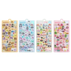 3d 立体 シール ぷっくりシール キャラクター大量 ステッカー 動物 犬 とり くま うさぎ 可愛い 硬い つやつや 透明 女の子 男の子 子供 大人