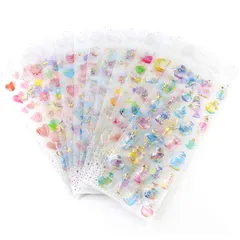 Copeflap 手帳 シール かわいい 12枚 セット 手帳シール デコシール キラキラ デコ ステッカー (パステルカラー)