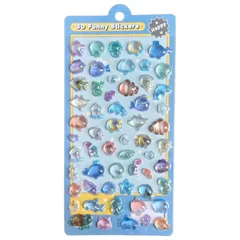 ぷっくり3D立体シール マリンシリーズ 海モチーフ 手帳デコ 推し活 デコレーションステッカー ヒトデ&クラゲ (HY-01)