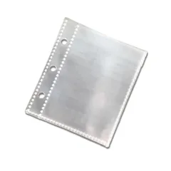 サムコス リフィル シールバインダー システム手帳 セット インデックス シール台紙 透明 シール収納 トレカ ミニサイズ 2ポケット付き バインダー替芯 防水設計 超軽量 紛失防止 アイドルグッズ 推し活 グッズ コレクション 交換可能 (3穴A8 20枚セ