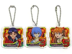 【中古】キーホルダー B.葛城ミサト＆綾波レイ＆惣流・アスカ・ラングレー アクリルキーホルダー3個セット 「P 新世紀エヴァンゲリオン ～未来への咆哮～」