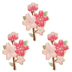 【新品】 CALLARON 桜 ブローチ 3個セット サクラ 飾り ピンバッジ おしゃれ 和風 エナメル 上品 可愛い 花 胸飾り 入学式 卒業式 卒園式 入園式 フォーマル セレモニー アクセサリー 誕生日 プレゼント 1
