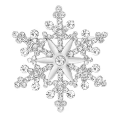 【新品】 FASELE ブローチ 雪の華 可愛い 優雅的 ジルコニア コサージュ 胸飾り キラキラ 卒業式 入学式 結婚式 セレモニー フォーマル ジャケット スーツ ドレス アクセ パーティー ピン 母の日 ギフト 贈り物 プレゼント 1