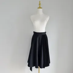 【新品同様】【参考価格74,800円】FOXEY ADEAM 42797 / フォクシー アディアム サイズ2 ネイビー Palm Tree Pleated Asymmetric Skirt　パームツリープリーテッドアシンメトリックスカートポリエステル'22年のサムネイル