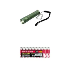 新品 エルパ(ELPA) 【電池セット商品】 LEDカラーアルミライト メタリックグリーン 小型 軽量 懐中電灯 明るい 乾電池式 単4形電池×1本使用 防水 IPX4 防災 災害 停電 アウトドア キャンプ 散歩 子供用 携帯用 ストラップ付 DOP-EP3