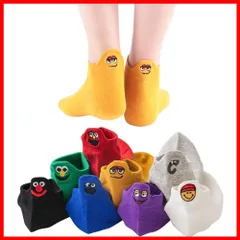 【数量限定】クルーソックス ファッション かわいい アンクルソックス くるぶしソック 蒸れない 脱げにくい ソックス 男女兼用 抗菌防臭 薄手 セサミストリート 春夏用 22cm-25cm 8足セット