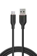 新着商品 Anker USB-C ＆ USB-A ケーブル (Flow) 絡まないケーブル 15W 結束バンド付き USB-C機器対応 シリコン素材採用 Galaxy iPhone 17 / 16 / 15 各種対応 1.8m ミッドナイトブラック