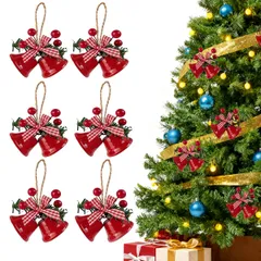 新着商品 nalaina 6個セット クリスマスベル クリスマスツリー ベル 飾り クリスマス飾り 吊り下げ装飾 金属 可愛い DIY道具 ハンギング 小型 おしゃれ パーティー 壁飾り プレゼント インテリア