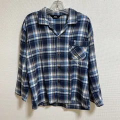 [トップス]ポロ　POLO 長袖パジャマ　チェック柄　青色　Mサイズ