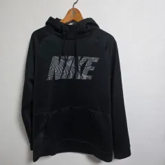正規品 L NIKE ナイキ ドライフィット グラフィック フーディーTシャツ (ブラック/裏起毛)