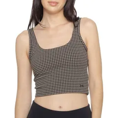 アンダーアーマー レディース トップス シャツ プリント クロップド Under Armour Motion Print Cropped Tank Top Taupe Dusk トープ