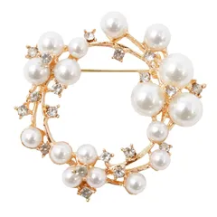 【新品】 MILASIC パールブローチ A-リース フォーマル 卒業式 卒園式 入学式 入園式 学校行事 セレモニー ママ 飾り 上品 大人っぽい 安全ピン カジュアル 華やか ジュエリー スカーフ留め コサージュ 女性 アクセント 七五三 おしゃれ ス 0