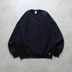 90s russell athletic 前V ブラック 無地 スウェット M - メルカリ