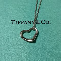 購入日証明書あり】TIFFANYオープンハートネックレス シルバーグラス
