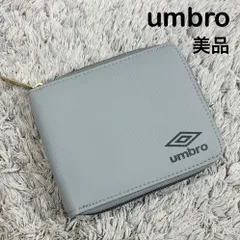 【美品】umbro アンブロ 二つ折り財布 ラウンドファスナー グレーのサムネイル