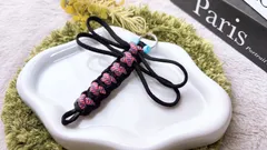 パラコード✶オニヤンマ✶アウトドア虫除け✶カラビナ選べます✶ライトフレンチ系