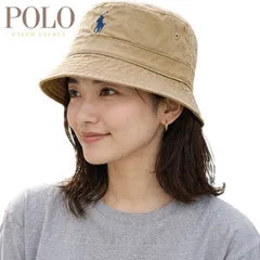ラルフローレン ハット バケット レディース メンズ ベージュ 帽子 コットンツイル COTTON TWILL BUCKET HAT ポロ Ralph Lauren 刺繍ロゴ