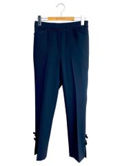 新品　エムズグレイシー（M'S GRACY）濃紺裾にリボン付きパンツ　サイズ40 美品38⭐️エムズグレイシー裾リボンデザイン パンツ ブラック - メルカリ