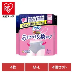 【公式】ユニ・チャーム ソフィ 生理用品 女性 交換ショーツ 生理用ナプキン テープ おでかけ 【4個】ソフィおでかけ交換ショーツML4枚 ソフィ　超熟睡のサムネイル