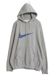 USA製 90s NIKE ビッグスウッシュ パーカー M グレー フーディー