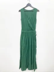 UNITED ARROWS ユナイテッドアローズ リネン100% 2WAY カシュクール ワンピース /緑 ■■レディース