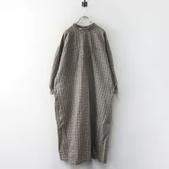 人気 2023AW フォーティファイブアール 45R 春コットンツイードのドレス ｜ベージュ トップス バンドカラー ワンピース【2400014921717】のサムネイル