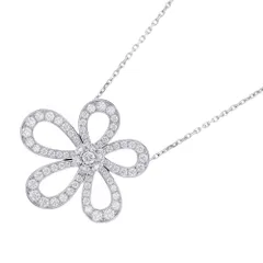 ヴァンクリーフ&アーペル ネックレス フラワーレース ペンダント ダイヤモンド 78P 計2.37ct K18WGホワイトゴールド VCARP05200のサムネイル