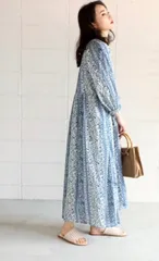 Bou Jeloud Made in INDIA パネル柄ワンピース Mのサムネイル
