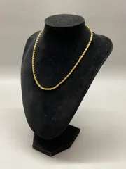 SN1498 ジバンシーGIVENCHY  ロープチェーンネックレス ゴールドカラー 首飾り 首周り41.3cm