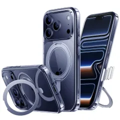新品 NIMASO iPhone 17 Pro 用 ケース 縦横両対応 360°回転スタンド いphone 17 Pro 対応 カバー MagSafe対応 携帯スマホケース リング付き 耐圧設計 マグネット搭載 カメラコントロールボタン付き 米軍MIL規格 耐