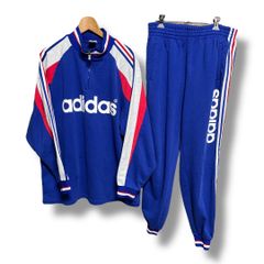90s アディダス スウェット セットアップ ストリート デカロゴ レトロ